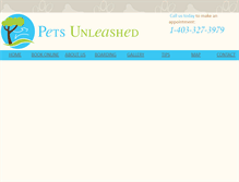 Tablet Screenshot of petsunleashed.ca